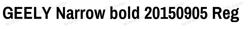 GEELY Narrow bold 20150905 RegularV字体转换